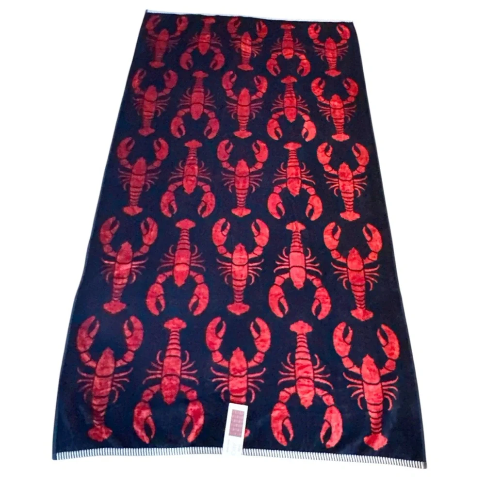 NEW Caro LOBSTER/CRAWFISH DESIGN REVERSIBLE Beach Towel